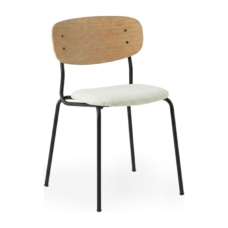 Chaise SPLOT SOFT - structure noire / chêne naturel
