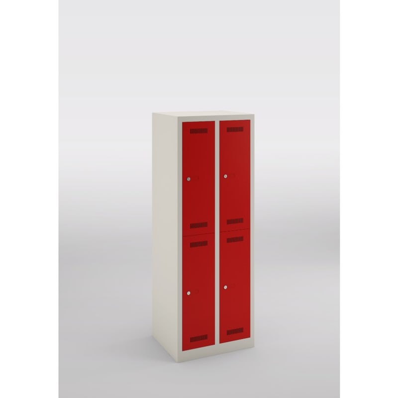 Vestiaire 2 colonnes 4 Cases MONOBLOC Bisley