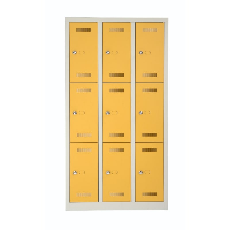 Vestiaire 3 colonnes 9 Cases MONOBLOC Bisley