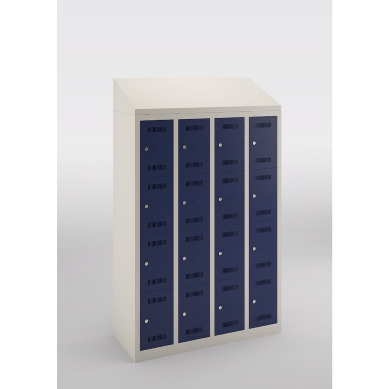 Vestiaire 4 colonnes 16 cases MONOBLOC Bisley