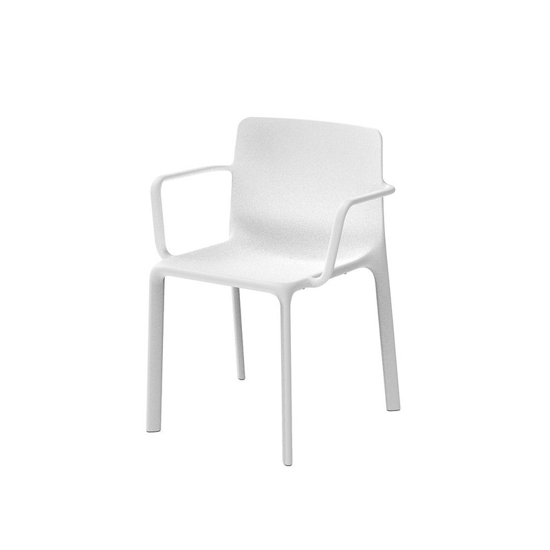 Chaise avec accoudoirs KES - blanc