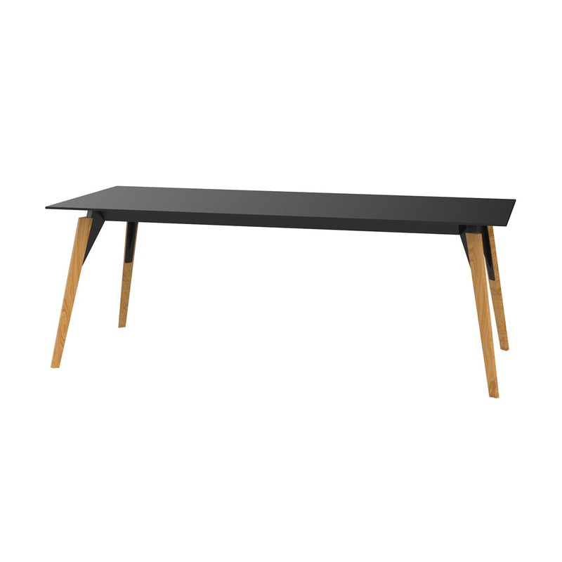 Table FAZ WOOD 200 x 90 cm - noir