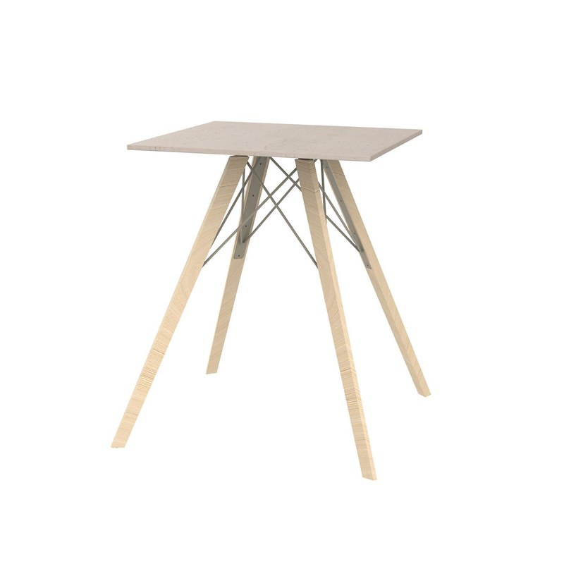 Table FAZ WOOD 60 x 60 cm - ecru