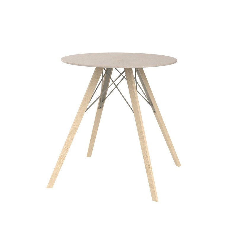 Table FAZ WOOD Ø70 cm - ecru