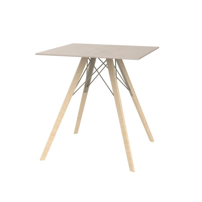 Table FAZ WOOD 70 x 70 cm - ecru