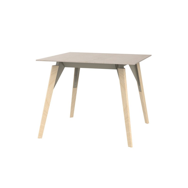 Table FAZ WOOD 90 x 90 cm - ecru
